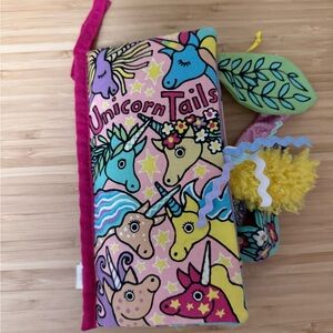 Jellycat Plush Cloth Book Unicorn Tails Soft Sensory Crinkle Tags Anne Wilkinson